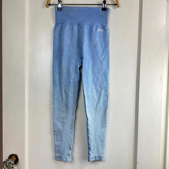 AYBL Pulse Ombré Seamless Workout Compression Leggings in Sky Blue - Picture 4 of 9